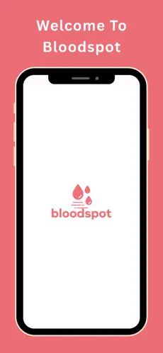 BloodSpot mobile welcome screen