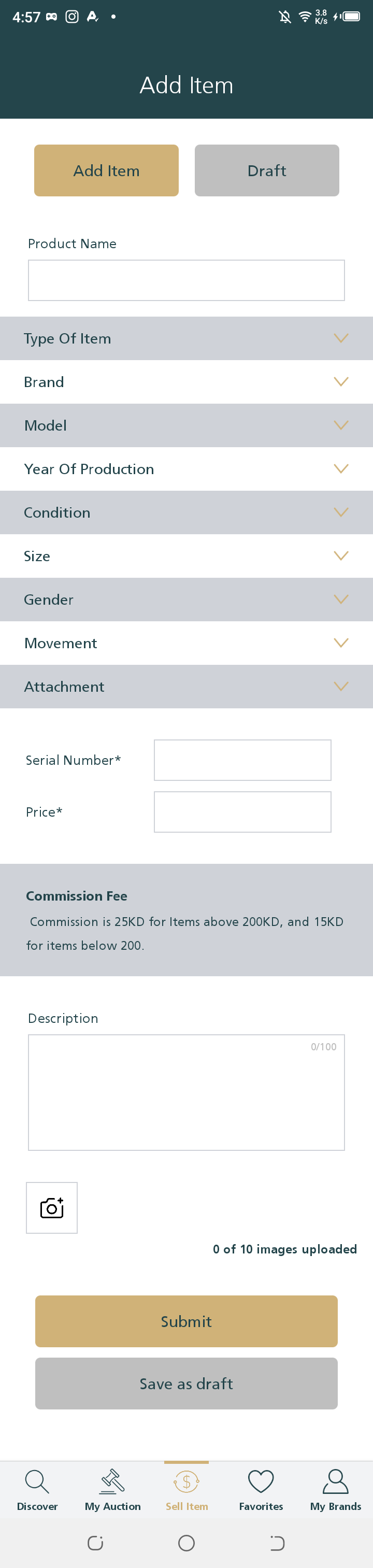 BRANDS mobile app screen 13