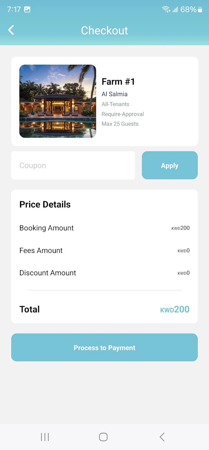 HostIn mobile app screen 12