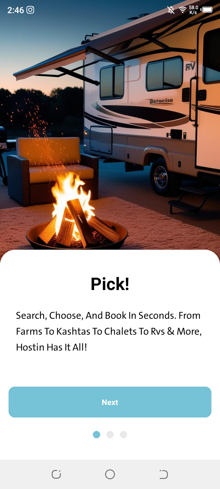 HostIn mobile app screen 4